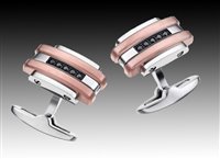 Cufflinks Zancan Man in Steel Zirconia EHG031 - EHG031
